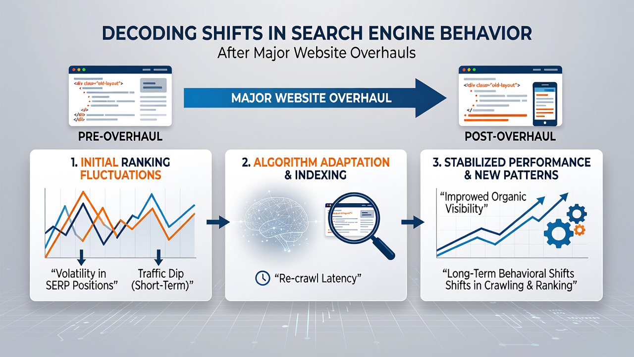 Chart displaying indexing rate changes after website migration in 2026